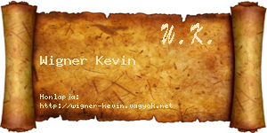 Wigner Kevin névjegykártya
